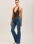 Toxik3 jean bootcut stretch poches arrières superposées
