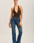 Toxik3 jean bootcut stretch poches arrières superposées