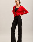 Pantalones jogger Toxik3 de denim elástico Tamaño alto tirón
