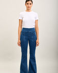 Hoch taillierte Toxik3-Jeanshose aus Stretch-Denim zum Überziehen