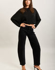Toxik3 pantalon jean balloon denim stretch strass