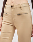 Pantalon slim simili cuir poche zippé - Zouna
