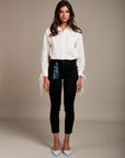 Toxik3 slim jeans with cuffs and scarf