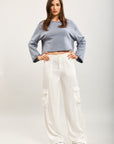 Toxik3 pantalon palazzo cargo Lyocell