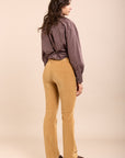 Toxik3 pantalon velours flare détails boutons or