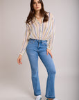 Toxik3 Jean Flare Stretch Bicolor