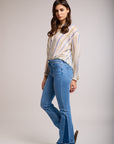 Toxik3 Jean Flare Stretch Bicolor