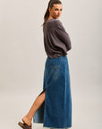 Toxik3 geteilter Jeansrock aus Lyocell-Jeans