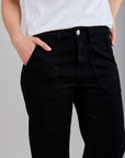 Toxik3 stretch flare jeans met grote zakken