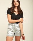 Short enduit chromé - Zaac - TOXIK3