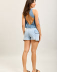 Toxik3 Cargo-Jeansshorts