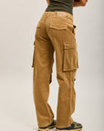 Toxik3 pantalones cargo milrayas anchos de terciopelo