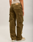 Toxik3 pantalones cargo milrayas anchos de terciopelo
