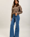 Toxik3 wide-leg pants in super stretch denim