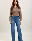 Toxik3 wide-leg pants in super stretch denim