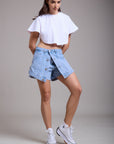 Toxik3 Superimposed shorts skirt