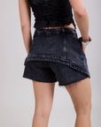 Toxik3 Superimposed shorts skirt