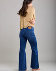 Pantalones vaqueros bootcut de denim elástico Toxik3 con bolsillos ribeteados