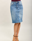toxik3 Denim Bleistift-Jeansrock