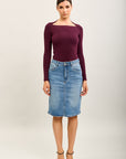 toxik3 Denim Bleistift-Jeansrock