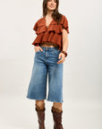 Toxik3 bermuda en jean wide denim stretch
