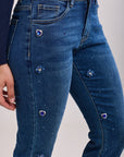 Toxik3 Jean Stretch Law with jewelry and rhinestones