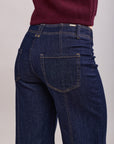 Toxik3 Jean Flare Stretch hohe Taille mit Rippen