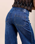 Toxik3 Stretch-Jeanshose mit Knopfverschluss