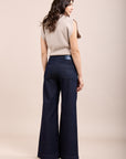 Toxik3 pantalon jean stretch wide fermeture à boutons