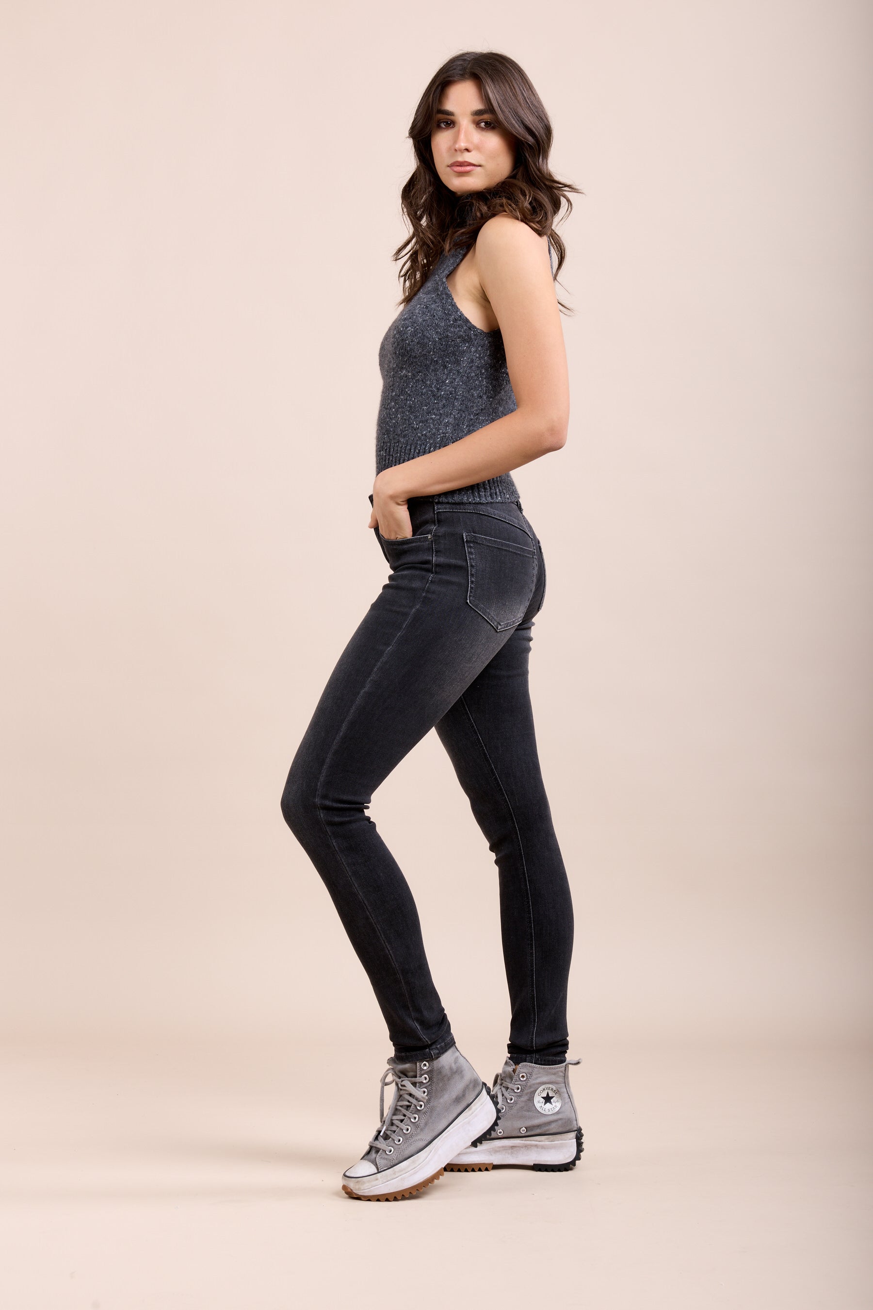 Toxik3 black skinny stretch jean pants