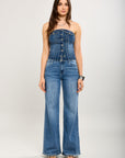 Toxik3 pantalon jean stretch wide bleu