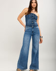Toxik3 pantalon jean stretch wide bleu