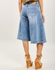 Toxik3 Bermuda stretch denim culottes