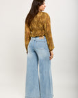 Toxik3 extra-wide trousers in denim blue stretch denim