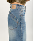 Toxik3 bermuda jean denim Lyocell délavé