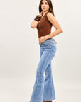 Toxik3 stretch flare jean pants with lace back