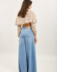 Toxik3 Jupe-culotte extra-wide taille haute denim