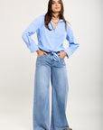 Toxik3 stretch jean pants wide rhinestone jewels front pockets