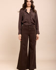 Toxik3 pantalon jean stretch extra wide marron