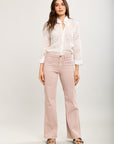 Toxik3 bootcut pants in stretch denim with rhinestone pocket details