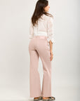 Toxik3 bootcut pants in stretch denim with rhinestone pocket details