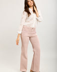 Toxik3 bootcut pants in stretch denim with rhinestone pocket details