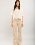 Toxik3 bootcut pants in stretch denim with rhinestone pocket details