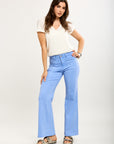 Toxik3 bootcut pants in stretch denim with rhinestone pocket details