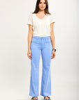 Toxik3 bootcut pants in stretch denim with rhinestone pocket details