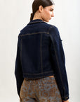 Toxik3 veste denim coutures surpiquées