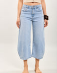Toxik3 pantalon cropped balloon en jean stretch