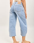 Toxik3 pantalon cropped balloon en jean stretch