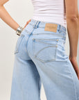 Toxik3 pantalon jean extra-wide denim stretch poches surpiquées