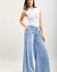 Toxik3 extra-wide stretch denim pants with side lace details